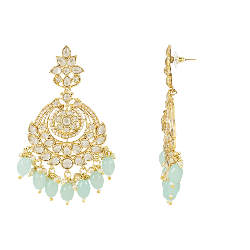 Shehnaz Turquoise Maangtikka Earring Set