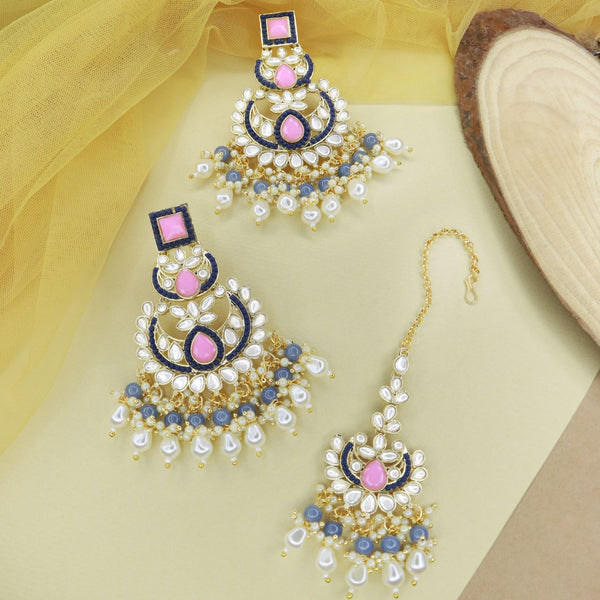 Kundan , Stones , Pearls , Meenakari , tikka earring 