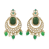 Ayra Green Maangtikka Earring Set