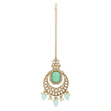 Ayra Turquoise Maangtikka Earring Set
