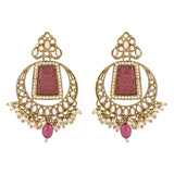 Vrishaa Purple Maangtikka Earring Set