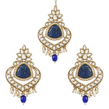 Nakshi Blue Maangtikka Earring Set