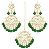 Suhasi Green Maangtikka Earring Set