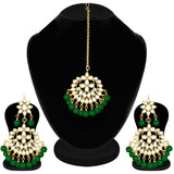 Suhasi Green Maangtikka Earring Set