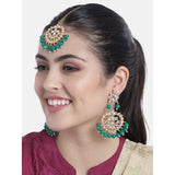 Suhasi Green Maangtikka Earring Set
