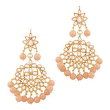 Suhasi Peach Maangtikka Earring Set