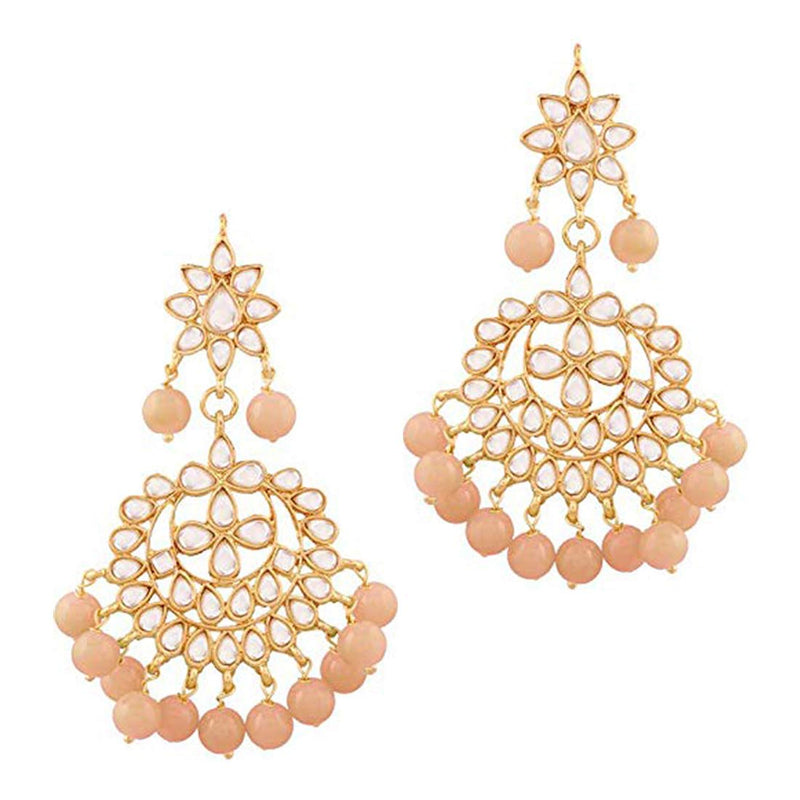 Suhasi Peach Maangtikka Earring Set