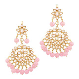 Suhasi Pink Maangtikka Earring Set