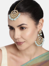 Suhasi Turquoise Maangtikka Earring Set