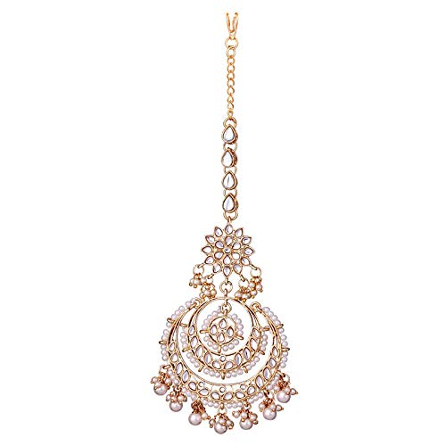 Meesha White Maangtikka Earring Set