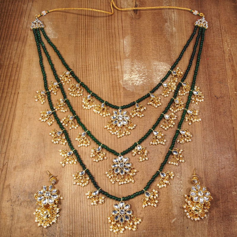 meenakari ,kundan , pearls jewellery set