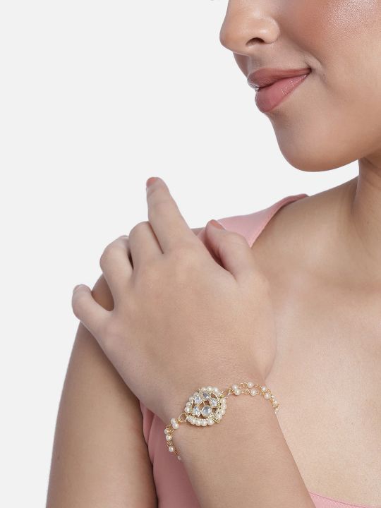 kundan ,pearls bracelet 