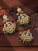 Suhasi Green Maangtikka Earring Set