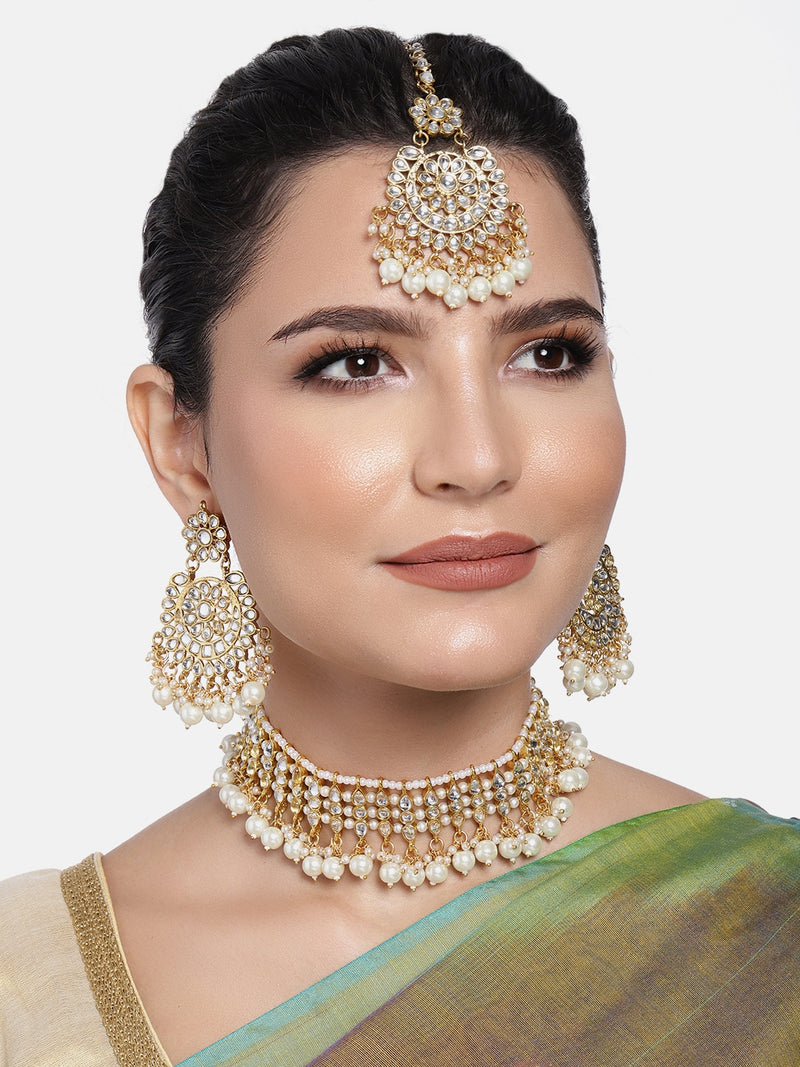 Hetvi White Choker Set